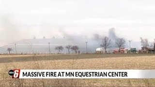 Massive fire at MN Equestrian Center [upl. by Winson534]