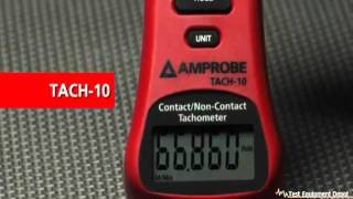 Amprobe TACH10 Contact  NonContact Tachometer [upl. by Arimas633]