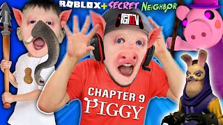 ROBLOX PIGGY The DOUBLE ESCAPE of Elephant Pig  Secret Hello Neighbor FGTeeV Ch 9 GameplaySkit [upl. by Gorrian]