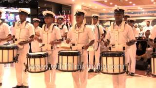 Indian Navy drummers create rhythm  louder than the sound of multinational retail [upl. by Jasun]