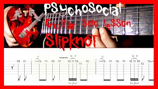 Psychosocial Guitar Solo Lesson  Slipknot with tabs [upl. by Cliffes]