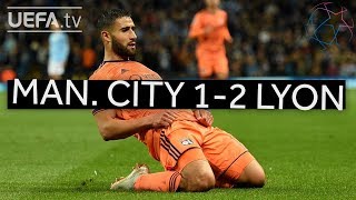 MAN CITY 12 LYON UCL HIGHLIGHTS [upl. by Binnings452]