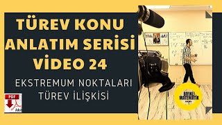 Türev Konu Anlatım Serisi Video 24 EKSTREMUM NOKTALARI TÜREV İLİŞKİSİ [upl. by Akerdnuhs]