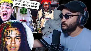 سیکس ناین چجوری یه گنگ بلاد رو از بین برد  بیف چیف کیف و سیکس ناین  6ix9ine vs Chief Keef [upl. by Naillij]