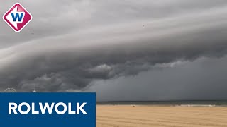 Timelapse dreigende rolwolk boven Scheveningen  OMROEP WEST [upl. by Nylecyoj]