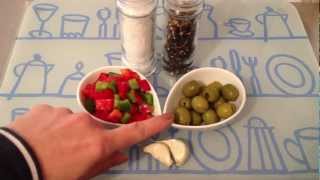 Faire une tapenade olives poivrons  Sauce apéritif [upl. by Oiramed]