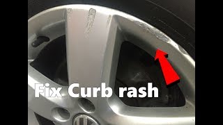 How to Repair Curb Rash on any wheel rim [upl. by Pernas]