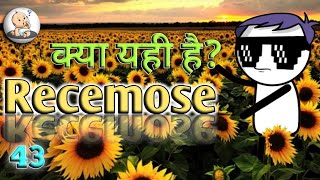 RECEMOSE INFLORESCENCE  recemose in Hindi  Cymose and Recemose  Flowering plant morphology [upl. by Dieter712]