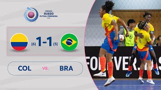 COLOMBIA vs BRASIL 1 6  5 1  RESUMEN  CONMEBOL SUB20FSFEM  FINAL [upl. by Imoyaba970]