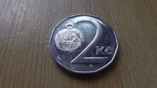 2 KC coin of the Ceska Republika from 1994 in HD [upl. by Vevay]