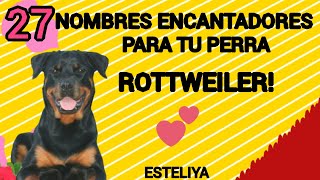 27 NOMBRES SUPER LINDOS PARA TU PERRA ROTTWEILER [upl. by Eeladnerb]