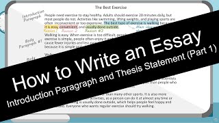 How to Write an Essay Introduction Paragraph with Worksheet [upl. by Lemmor]