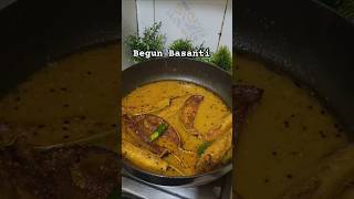 Begun Basanti recipe 🤗 banglarecipe cooking [upl. by Kcirde]