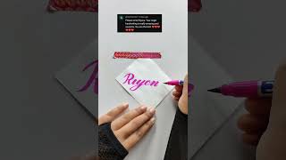 Name lettering with design handwriting satisfying calligraphy shorts viral writing lettering [upl. by Nived]