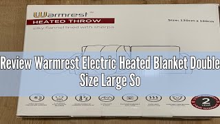 Review Warmrest Electric Heated Blanket Double Size Large Soft Flannel Sherpa 6 Heat Levels Fast He [upl. by Adhamh]