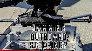 Outboard manual steering woes Heres a possible fix [upl. by Enutrof391]