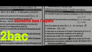 geometrie dans lespacemath 2bac bac2024 [upl. by Zerlina]