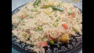 Vegetables Rice Recipe سبز ی پلاءو at khans Content Hub SabziiPaluo Rice vegetables [upl. by Gula]