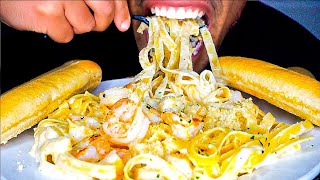 ASMR Creamy Seafood Pasta Noodles Eating Sounds Mukbang INTENSE TINGLES Jerry No Talking BIG BITES [upl. by Yelrac]