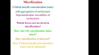 Micellization [upl. by Mathilde976]