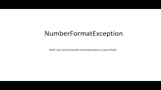 NumberFormatException Explained [upl. by Roos]