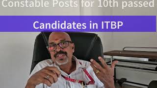 ITBP Constable post for SSLC passed Candidatesitbp paramilatryforce career [upl. by Banerjee]