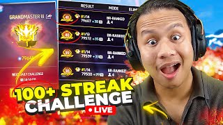 99 Booyah Streak Challenge in Top 1 Grandmaster Lobby ✌ freefire live tondegamer [upl. by Hung]