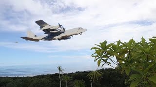 US Marine Aircraft Land on Newly Certified Peleliu Airfield [upl. by Kus]