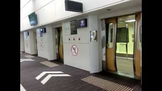 OTIS Horizontal Elevator Hovair Transit Systems Narita Airport Terminal 2 Chiba Japan [upl. by Ashmead]