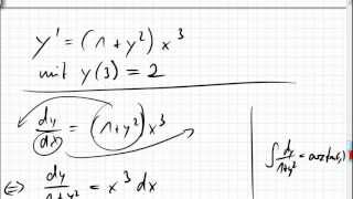 10A1 Differentialgleichung mit trennbaren Variablen Beispiel [upl. by Peter]