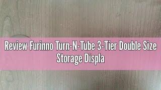 Review Furinno TurnNTube 3Tier Double Size Storage Display Rack EspressoBlack Plastic Pole 2 x [upl. by Otha]