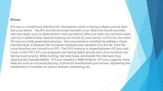 RTOS RTLinux a short introduction [upl. by Nahtaoj826]