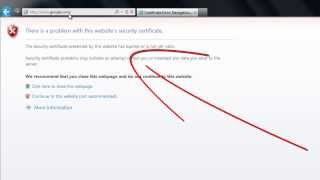 How to Remove Security Certificate error on Internet Explorer [upl. by Reyem]