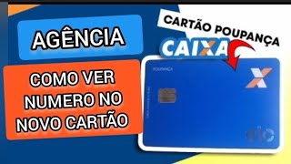 onde fica o número da agência no novo cartão caixa [upl. by Zoi]