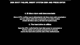 ✅VARIAS SOLUCIONES  DISK BOOT FAILURE INSERT SYSTEM DISK AND PRESS ENTER 💙WINDOWS 10 5 [upl. by Aschim]