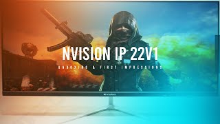 NVision IP22v1 Frameless Monitor 75 Hz Unboxing and First Impressions [upl. by Alvord]