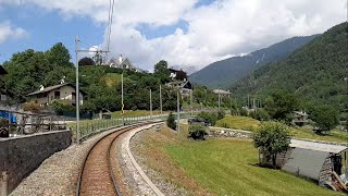 Vigezzina Cab Ride Train Approaching Malesco Station [upl. by Assilim]