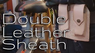 Make a Wet Mold Leather Double Sheath for my Leatherman and Makerknife [upl. by Rudiger]