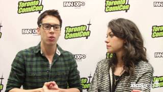 Tatiana Maslany and Jordan Gavaris  Orphan Black Interview [upl. by Ahgiela]