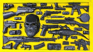 Membersihkan Nerf Shotgun Assault Rifle AK47 Sniper Rifle Glock Pistol M16 nerf speed Thanos [upl. by Asle173]