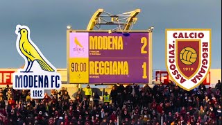 MODENA VS REGGIANA Vlog dalla curva Montagnani [upl. by Yesnikcm]