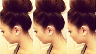 How to Big Hair Bun Tutorial  HAUSOFCOLOR [upl. by Euqnomod]