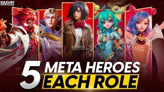 TOP 5 META HEROES FROM EVERY ROLE TO BAN OR PICK IN SEASON 31 [upl. by Corrianne687]