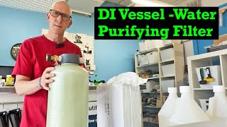 DI Water Purifier Vessel for pure window cleaning  how to refill it with new resin [upl. by Pebrook]