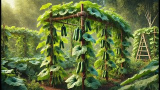 How farmers create cucumber trellises for abundant large fruit [upl. by Anhaj]