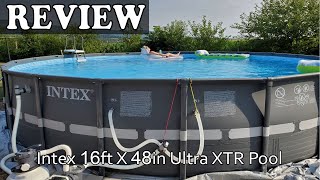 Intex 16ft X 48in Ultra XTR Pool  Setup amp Review [upl. by Lleunamme]