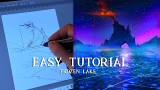 Tutorial how to draw fantasy environment [upl. by Airrej]