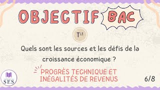 BAC Cours croissance économique  Le progrès technique engendre des inégalités de revenus [upl. by Koran]