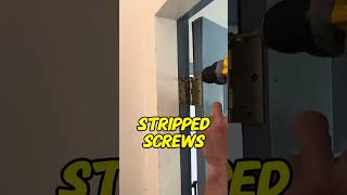 How to fix wobbly door hinge diy construction remodeling diyproject carpentry [upl. by Deborath]