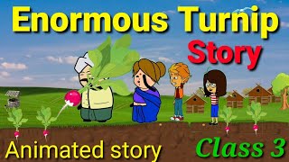 The Enormous Turnip  Marigold Unit 3  NCERT English Class 3  Animated story [upl. by Lynde]